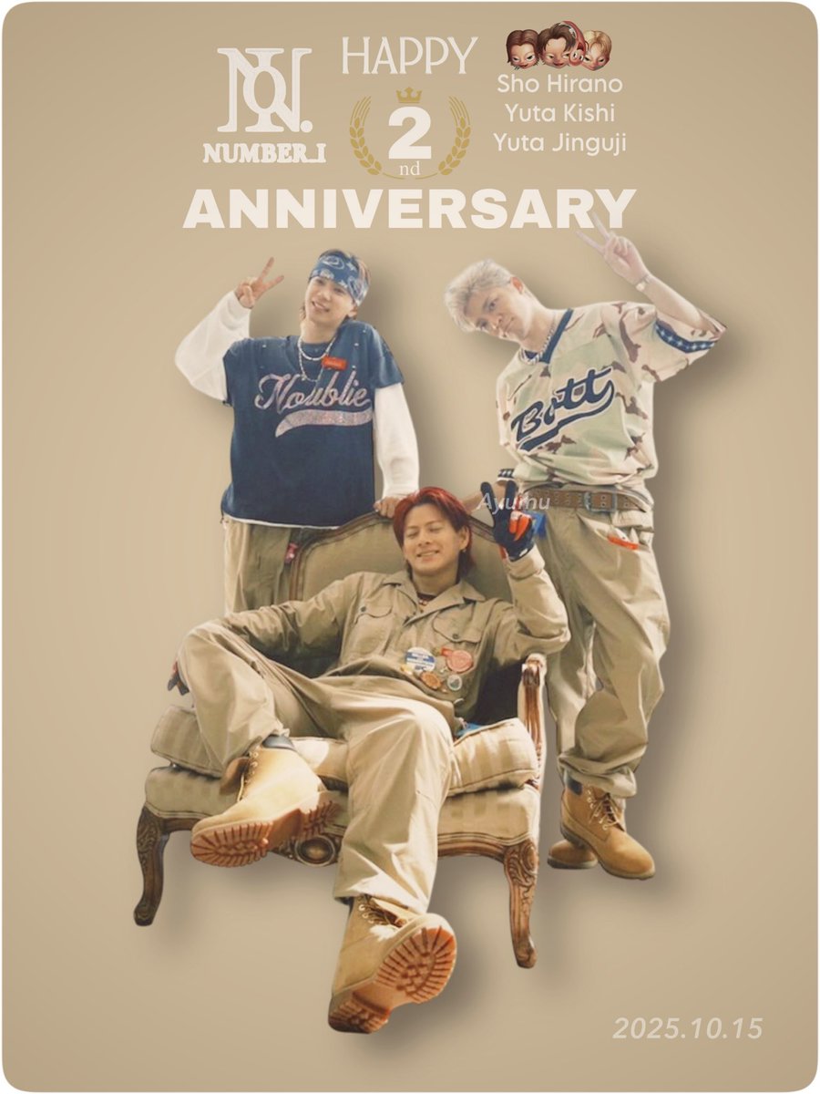 Number_i 
結成2周年おめでとう♥♥♥
2歳だねぇ·͜·ꪑｶﾜﾁｨ
素敵な景色に新しい世界
見せてくれてありがとう
そしてそしてこれからも
どんな景色が見れるんだろうかと
楽しみにしてます ◌𓈒𓐍

愛してるよぉぉぉ!!!!!!!!!!!

#Number_i_2ndAnniv.
#Number_i