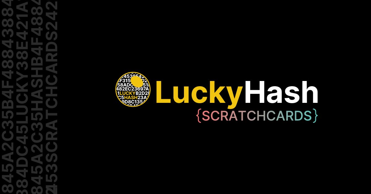 LuckyHashWin's tweet image. Rumor has it, NFTs might be hiding under future scratchcards 👀💎