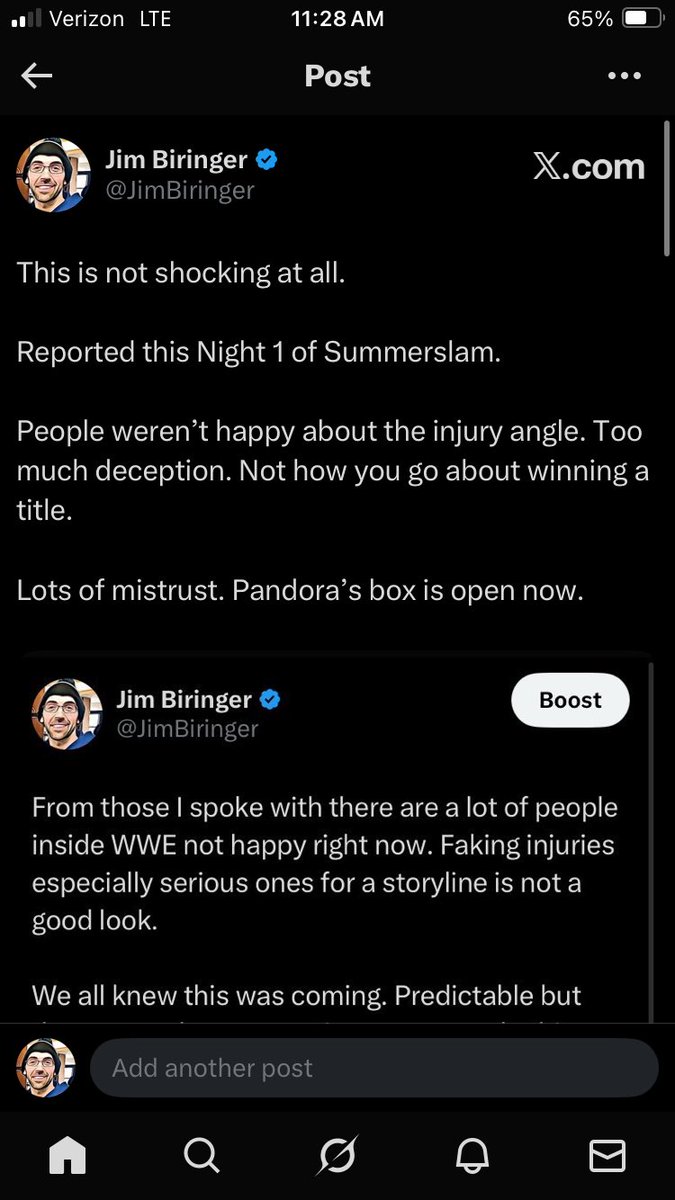 Told everyone when the “Heist of the Century” happened people backstage were going to be upset with Seth Rollins 

No trust because they were left out of the fake injury angle and faking an injury isn’t good. 

Not just a sports guy but I know a thing or two about pro wrestling