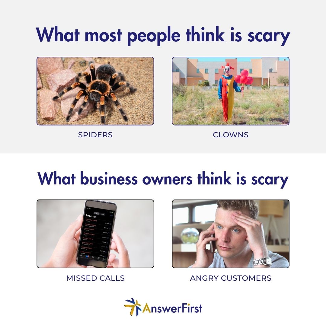 answerfirst's tweet image. Some things are scary… but nothing haunts a business owner like a missed call 👻📞
#answeringservice #missedcalls #spookyseason #AnswerFirst