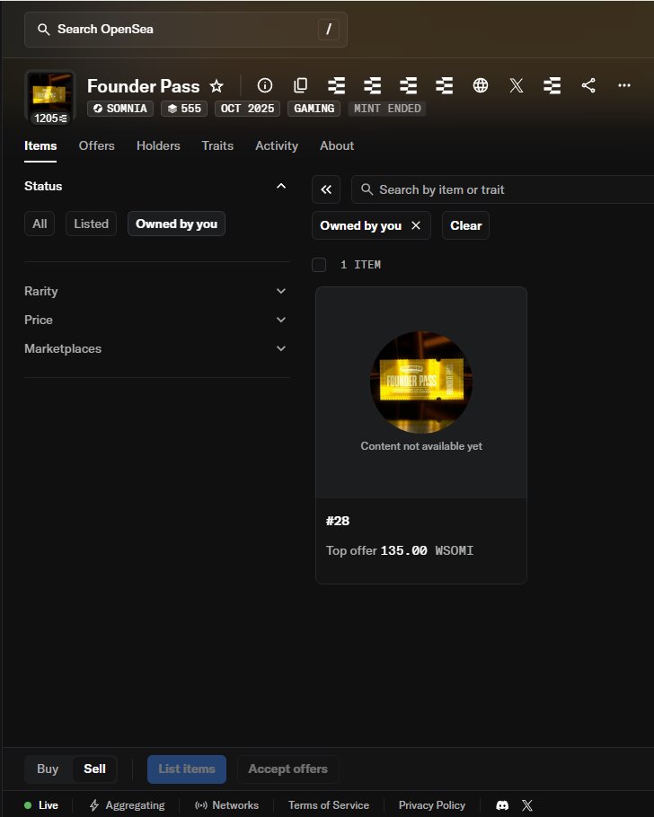 Just minted my very first <a href="/simfounder/">Founder Simulator</a> on <a href="/Somnia_Network/">Somnia</a> 🔥

Don’t fade go grab yours too! The floor price is $84, and it comes with strong utility. 

don't forget to DYOR 🫡