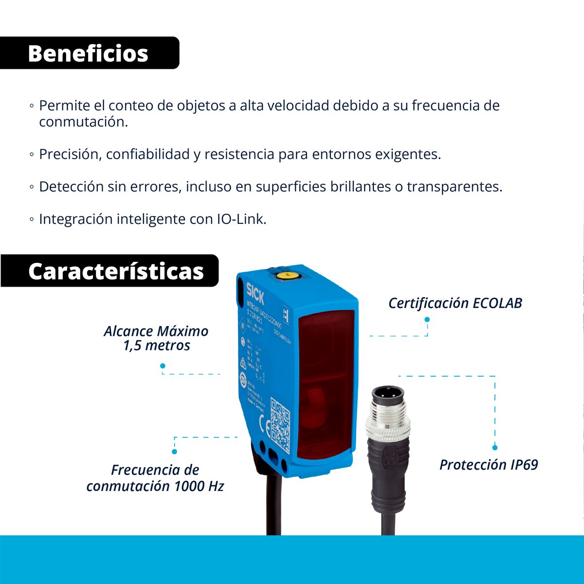 ColseinSAS's tweet image. El sensor fotoeléctrico auto reflectivo de la familia W16 de SICK está transformando operaciones industriales con detección precisa de presencia, posicionamiento y conteo. 

Contáctanos para más información colsein.com.co/contacto/

#automatizaciónindustrial #sensoresindustriales