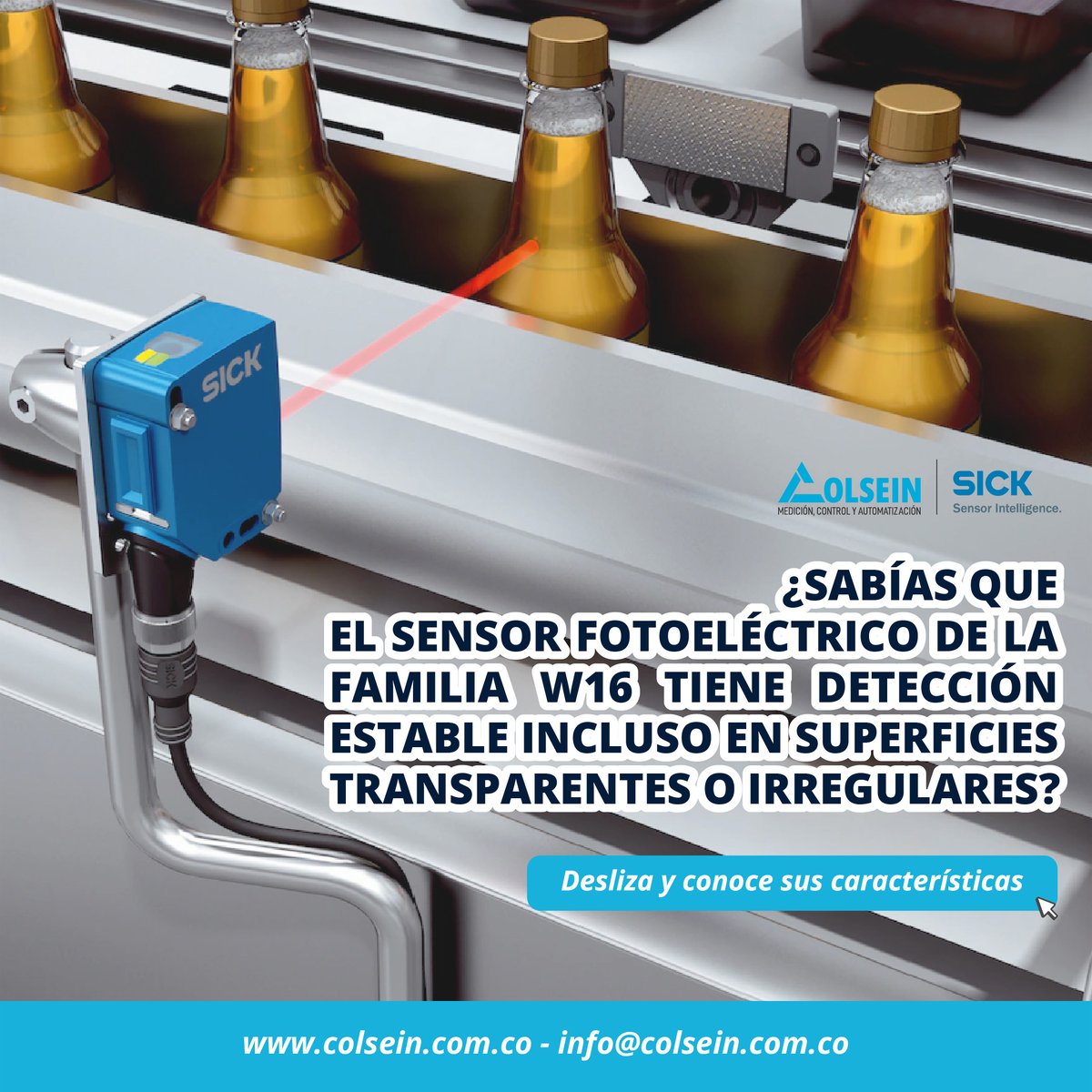 ColseinSAS's tweet image. El sensor fotoeléctrico auto reflectivo de la familia W16 de SICK está transformando operaciones industriales con detección precisa de presencia, posicionamiento y conteo. 

Contáctanos para más información colsein.com.co/contacto/

#automatizaciónindustrial #sensoresindustriales