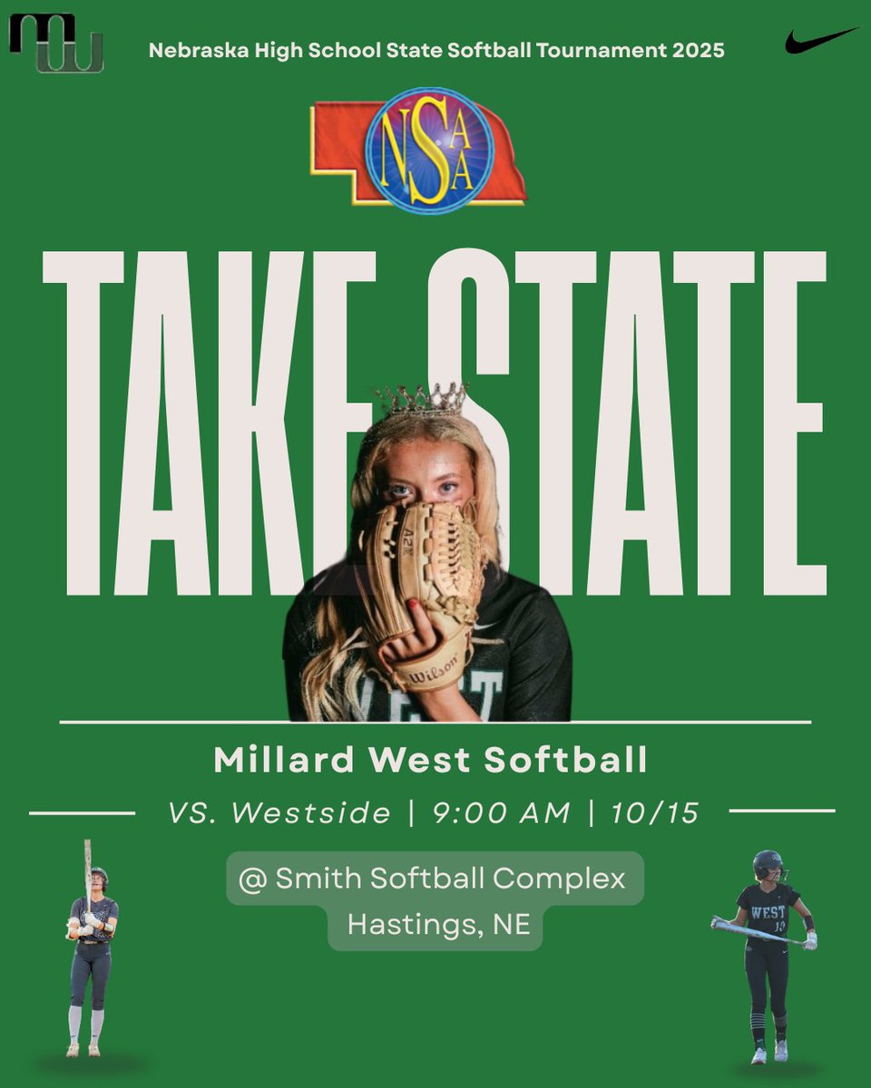 Softball is headed to Hastings! Go take state cats!🐱🥎✨