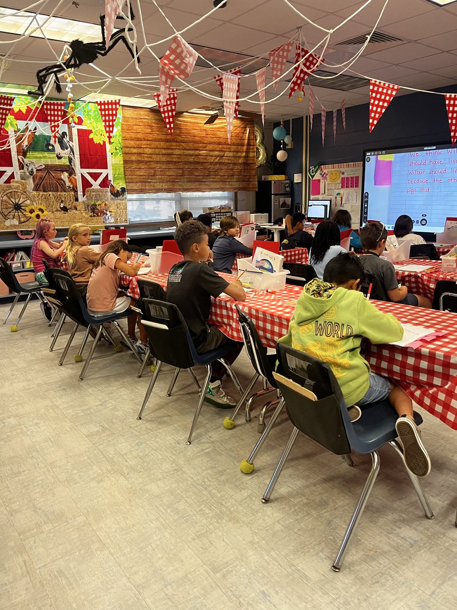 T3achWithM3's tweet photo. Webs 🕸️ 
Spiders 🕷️ 
Pigs 🐷 

Oh My! It’s Charlotte’s Web Time! 

@LPEPanthers @collierschools https://t.co/Tv3gfCXWsg