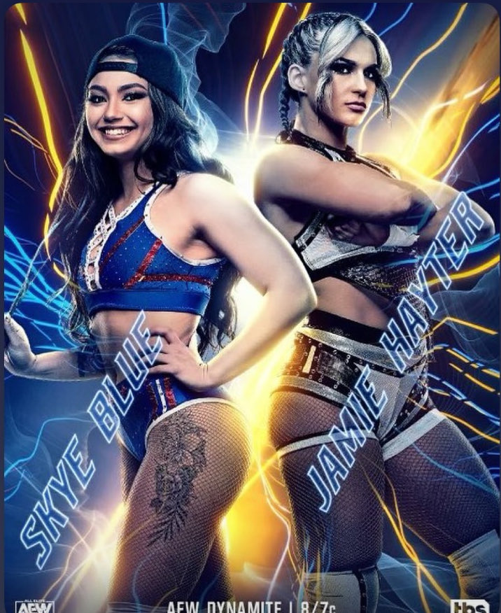 SkyeBlueNews's tweet image. Who will come out on top Tomorrow Night between Skye Blue vs Jamie Hayter 

Is it third time a charm for Skye or is it a hat trick of victories for Hayter on the Chicago Girl?

Don’t miss #AEWDynamite #AEWCollision Live

@Skyebyee 
@jmehytr