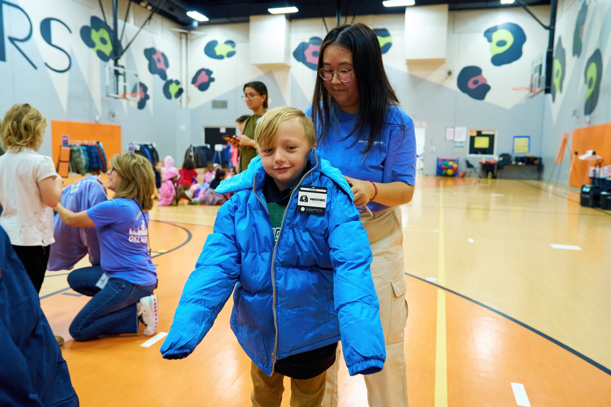 For the fourth consecutive year, we partnered with Spencer Elementary-OKCPS and <a href="/FoundationOKCPS/">Oklahoma City Public Schools Foundation</a>  (OKCPSF) for the Coat-a-Kid initiative.

Together, we provided 350 winter coats to second through fourth graders, ensuring they’re prepared for the colder months ahead.

It was such