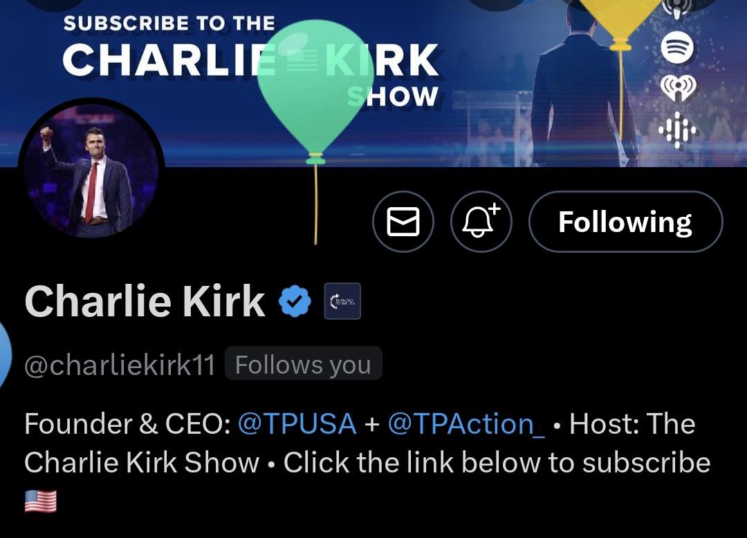 Yachari1's tweet photo. @charliekirk11 was literally one of my very forst followers when i joined @X when formerly called Twitter. Happy Birthday Charlie love ya and miss ya hopefully you see some of the work i do out here in your honor
🎂🫡🇺🇸🇺🇸🙏🙏 #KeepingGodFirst https://t.co/Zt2w6sws5N