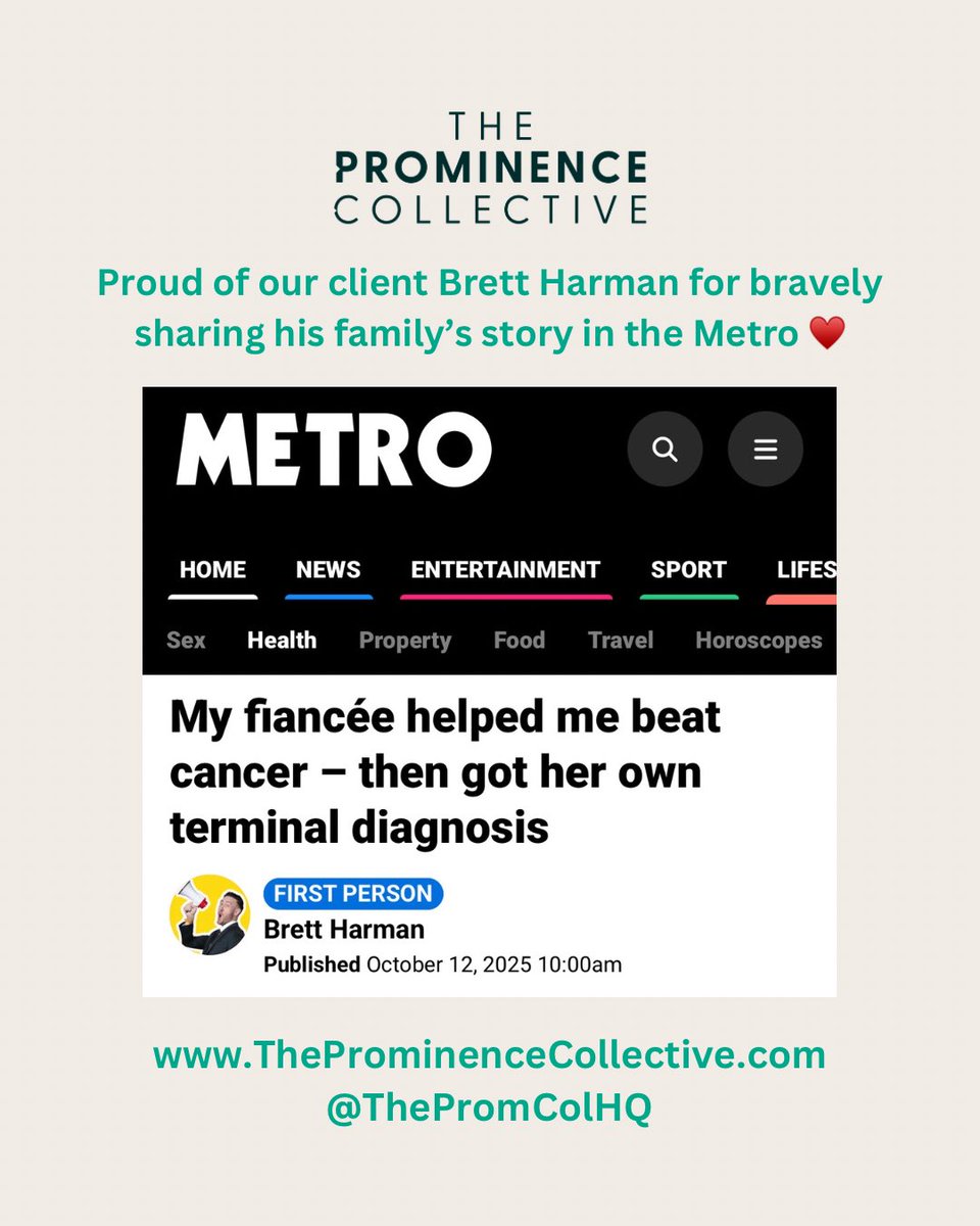 We’re really proud of our client Brett Harman for bravely sharing Hannah and his story with the <a href="/MetroUK/">Metro</a> for the first time ♥️

#CancerAwareness #GriefAwareness