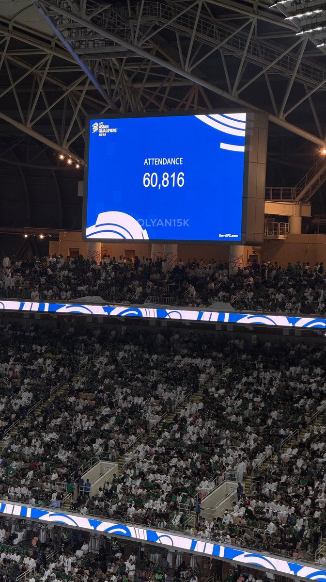 الحضور الجماهيري لقمة السعودية والعراق 

شكراً لكل الجماهير الحاضرة 💚🇸🇦

#السعوديه_العراق 
#المنتخب_السعودي