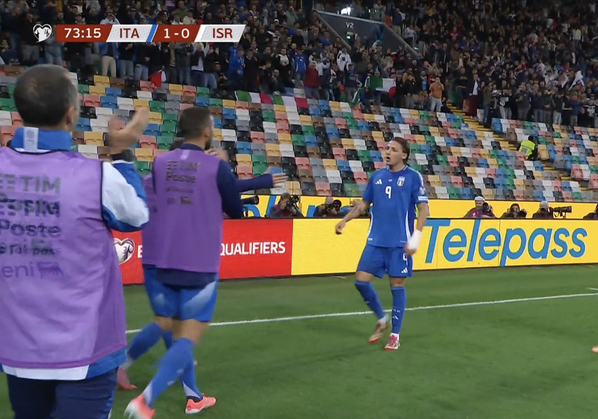 TouchlineX's tweet image. 2-0 Italy.

MATEO RETEGUI HAS DOUBLED THE LEAD !!!!!!!!!!!!!!!!!!!!!!!!!!!!!!!!!!!!!!!!!! ISRAEL ARE NOW EXTREMELY CLOSE FROM NOT QUALIFYING FOR THE WORLD CUP !!!!!!!!!!!!!!!!!!!!!!!!