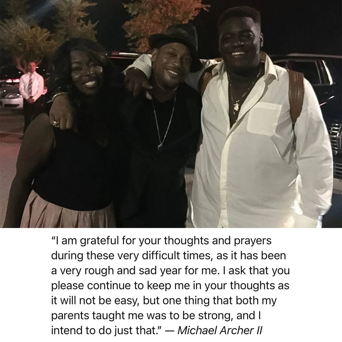 After the passing of his father, D’Angelo, Michael Archer II — who also lost his mother, Angie Stone, earlier this year — shared a heartfelt message: ‘I am grateful for your thoughts and prayers during these very difficult times, as it has been a very rough and sad year for me.’