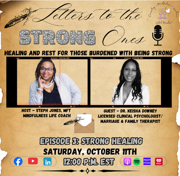 Reality TV personality and dual-licensed psychologist—Clinical and Marriage &amp; Family—shares her expert insights on how to protect your mental health with the host of "Letters to the Strong Ones". 

Watch- youtube.com/live/8FB6WXj_y…

#LettersToTheStrongOnes 
#Podcast 
#SelfLove