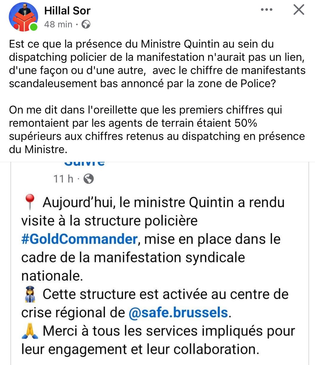 Sur Facebook, cette interrogation de <a href="/SorHillal/">Hillal Sor</a>, secrétaire général des Métallos FGTB&gt;