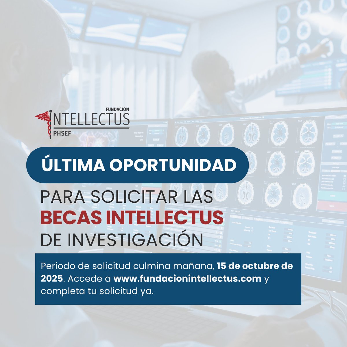 IntellectusPR's tweet image. ¡No pierdas esta oportunidad! Aún estás a tiempo de solicitar las becas para investigación en salud, violencia sexual y la beca Alivia Specialty Pharmacy. Tienes hasta mañana. Accede a fundacionintellectus.com/becas y somete tu solicitud antes de que finalice el día.