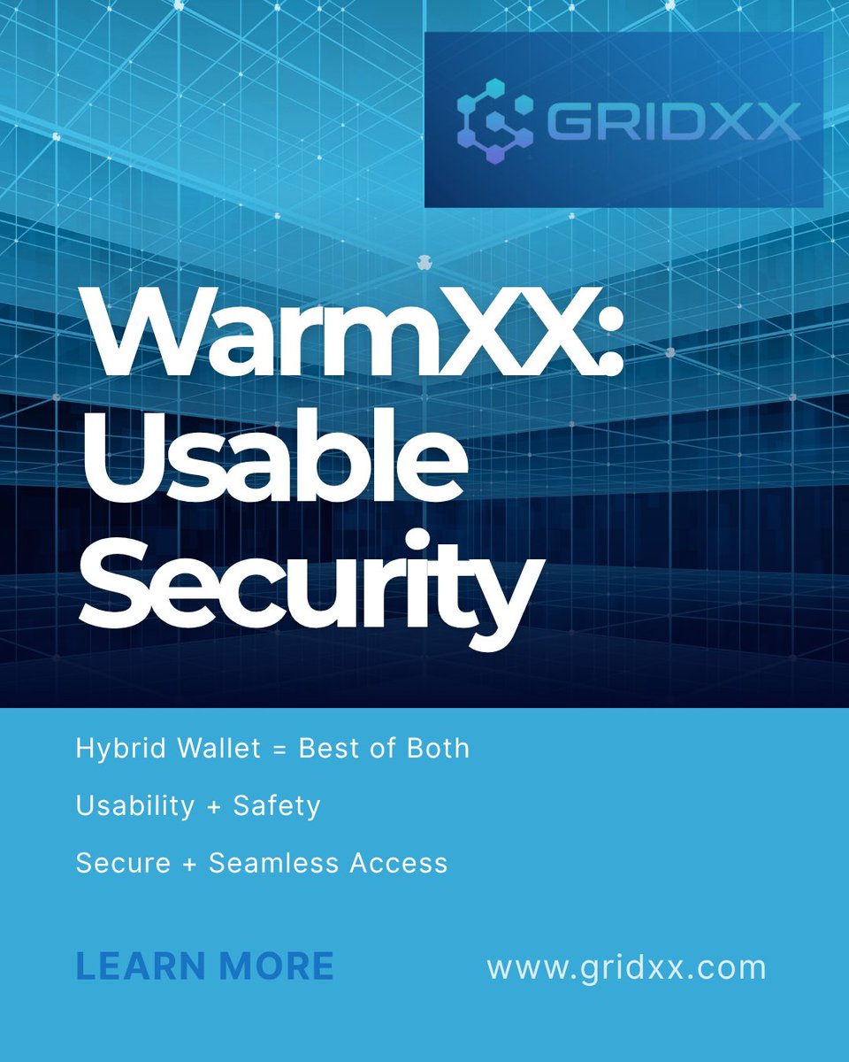 gridxxcom's tweet image. Crypto shouldn’t make you choose between ease and protection. WarmXX blends hot-wallet convenience with subscription-powered security—use it daily, stay safeguarded while $GXX grows stronger.

#GridXX #WarmXX #CryptoWallet #DeFiSecurity #UserSafety