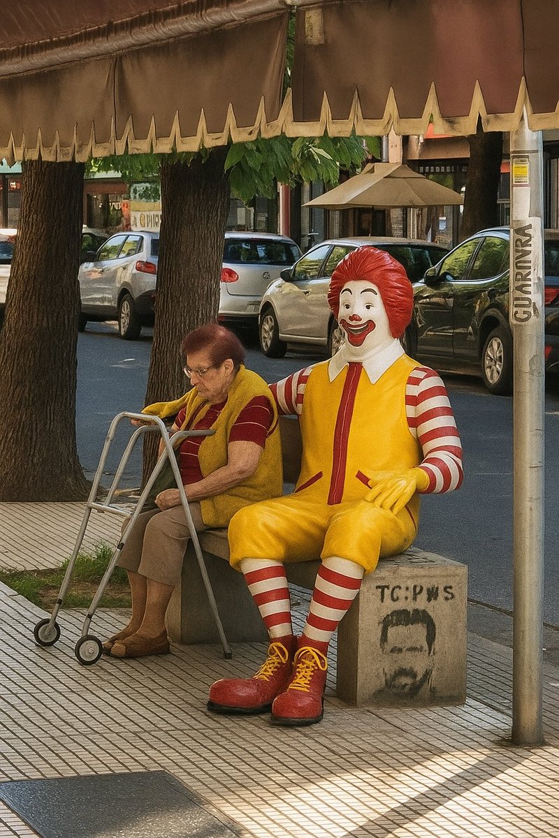 Yo a Chatgpt: Haz a Ronald Mcdonald junto a ella. 

Much better!