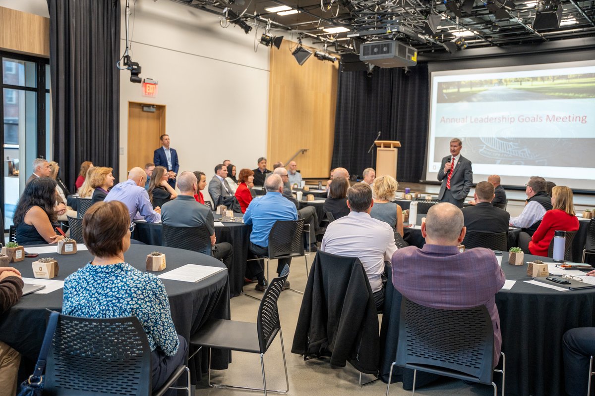 Great to join <a href="/OhioStateAP/">Ohio State A&P</a> staff to thank them for their hard work and highlight their important role in helping Ohio State achieve our bold vision for excellence. From public safety to transportation to cybersecurity, this team keeps our university running. Thanks for having me!