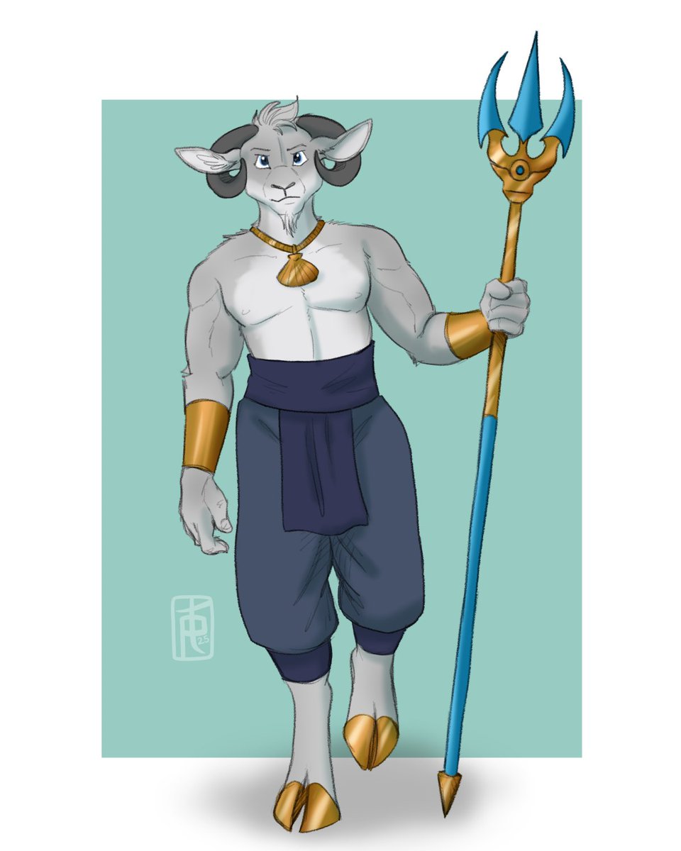 Tandren in his autumn outfit. Well, autumn for Atlantis at least! 

Sketch for Digital Potato!