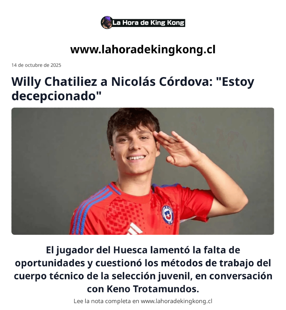 La Hora de King Kong con Juan Cristóbal Guarello tweet media