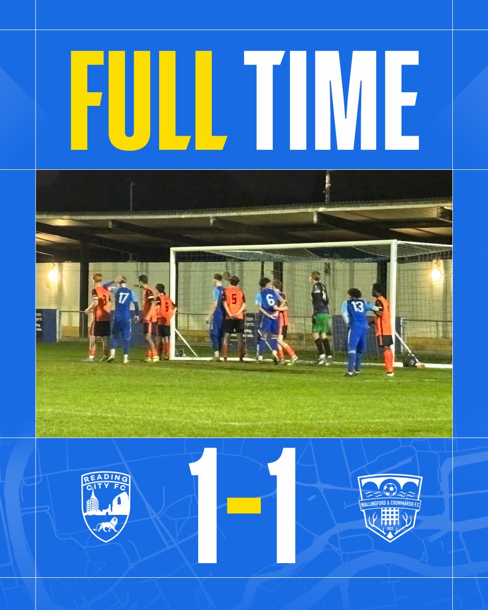 𝗙𝗨𝗟𝗟 𝗧𝗜𝗠𝗘

After a frustrating and hard-fought evening, the points are shared here in RG30.

Thank you to everyone who came down to support the teams.

#CityU18s | #ThePrideOfReading 🦁