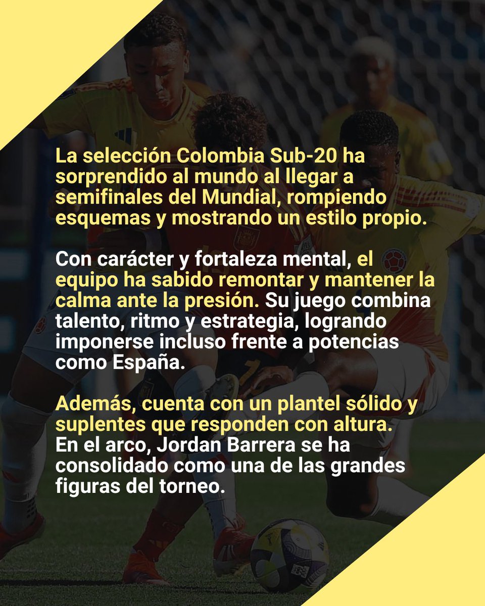 ADNMedellin's tweet photo. No se parece a nada. 💛💙❤️
Esta Selección Colombia Sub-20 está rompiendo esquemas en el Mundial. 🌍⚽#ColombiaSub20 #MundialSub20 #FútbolColombiano #adndeportes

📍Conoce más en https://t.co/IoeR9FKSvW https://t.co/4Kj3IBEOjy