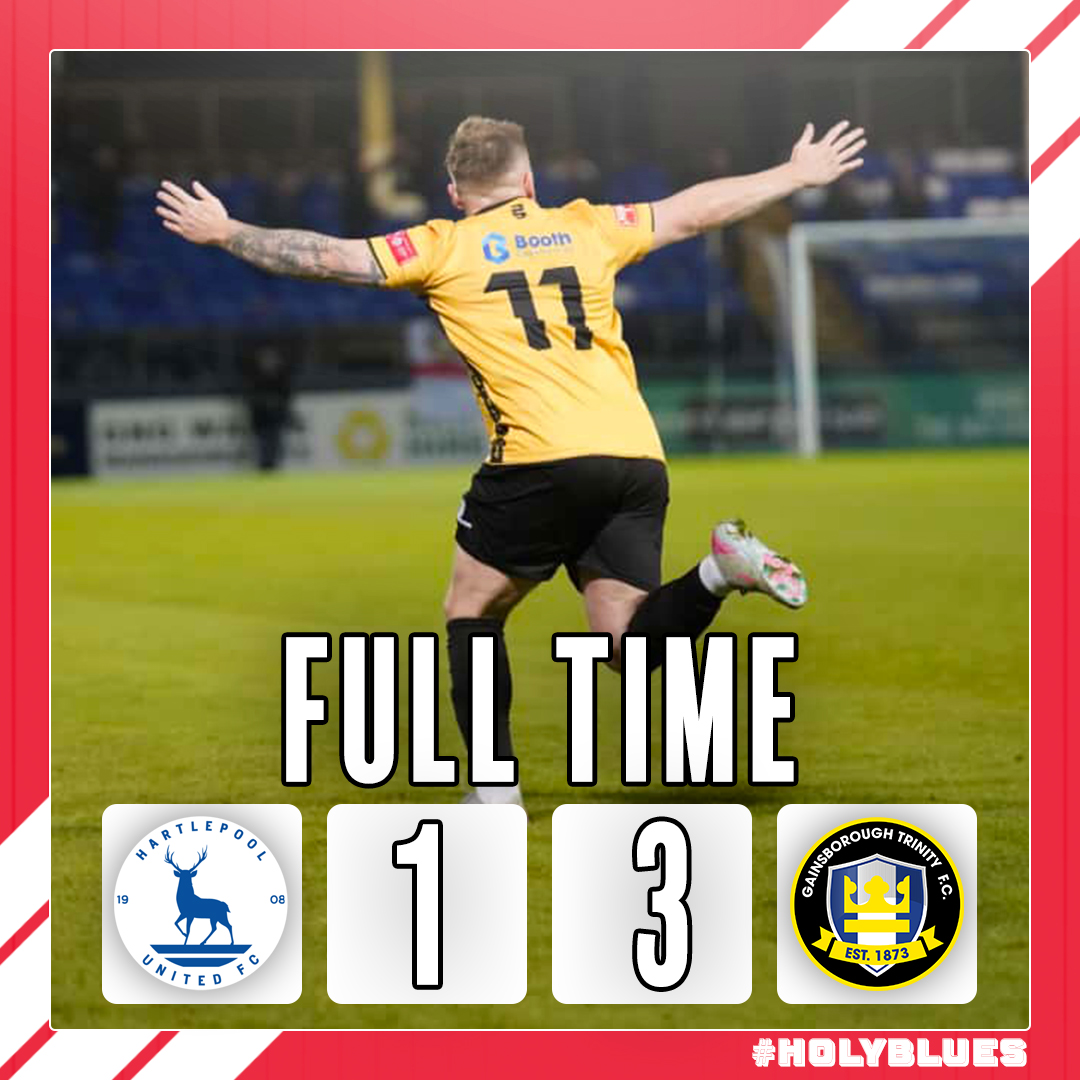 FULL TIME!

Gainsborough Trinity progress to the Emirates FA Cup First Round Proper for the second consecutive season!!!!

We host League Two side Accrington Stanley on the weekend of the 1st November.

#UpTheHolyBlues