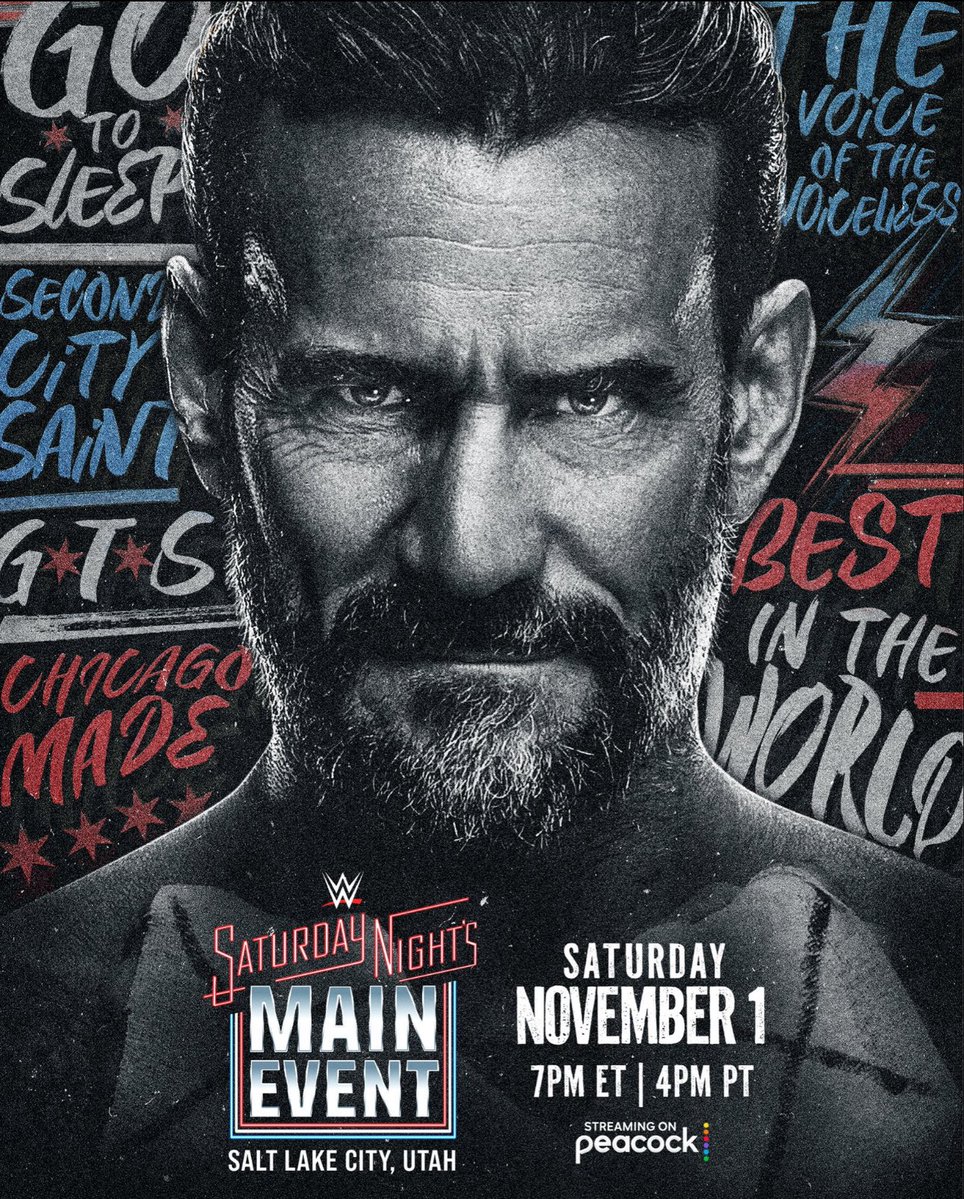 CM Punk on the official poster for SNME on November 1st 🔥