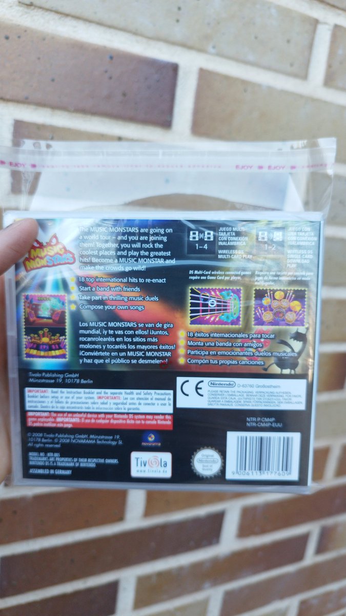 Cafelitoypastas's tweet photo. Hoy me llegó (Music Monstars DS) Juego rítmico k en su versión Inglesa/Española es muy raro. Está muy bien. Lo recomiendo 😃👌Os paso algún vídeos para k lo veáis. En fin. Espero k hayáis descubierto otro juego para la lista 🛒
 https://t.co/hfRjAPiTte
 https://t.co/wJ2cAQPvXh https://t.co/bzkUvU1To0