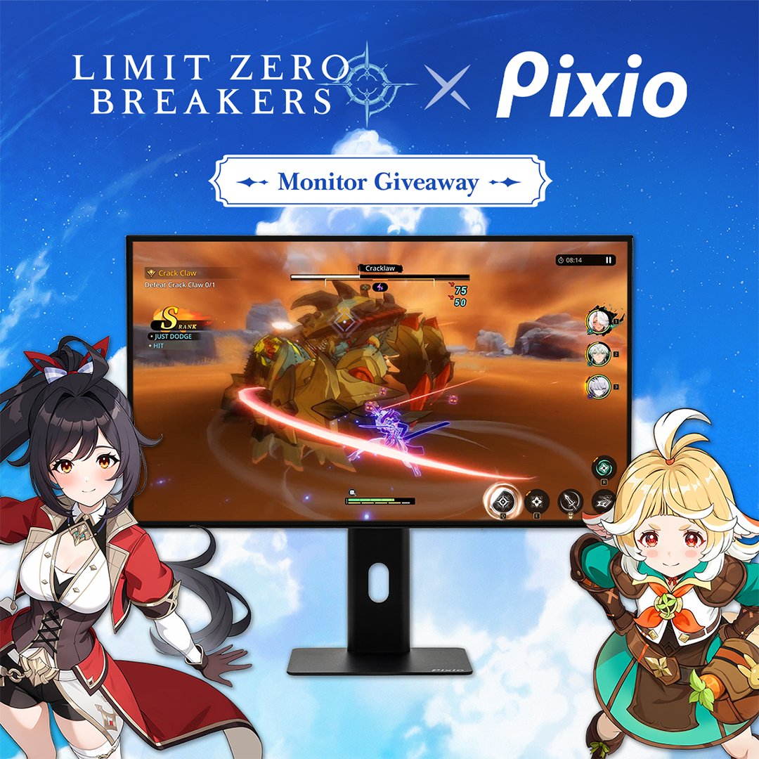 ✨Limit Zero Breakers x Pixio Monitor Giveaway✨

Limit Zero Breakers is partnering with <a href="/PixioGaming/">Pixio Gaming</a> to give one lucky community member a PX277 OLED MAX gaming monitor — perfect for playing Limit Zero Breakers with!

✅Enter our giveaway: s.g.nc.com/s/KQ6Bf
📅Giveaway