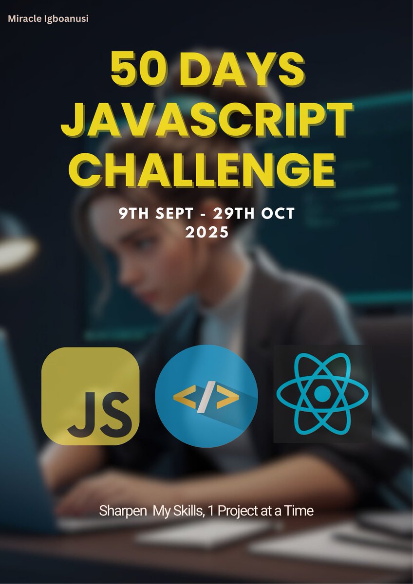 Sunshine_MiraJ's tweet image. Day 34 of #50DaysOfJS
I just started learning React!
✅ What is React?
✅ Why it's awesome for building UIs
✅ Set up with Vite (super fast!)
Let’s gooo — JSX, components, and hooks next!
>#ReactJS #100DaysOfCode #CodeNewbie #JavaScript