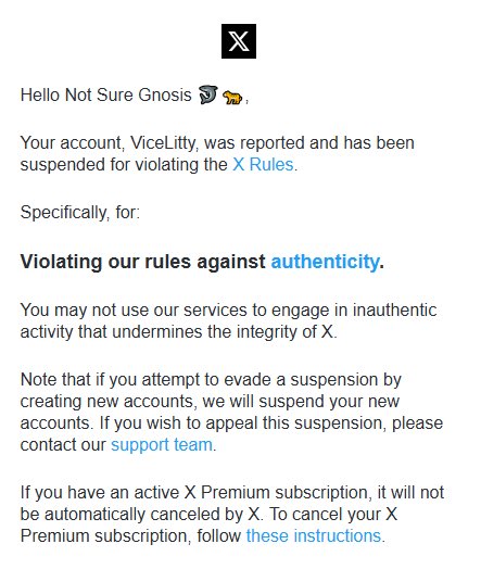 TonyMichaelX's tweet image. Please help
Hey @elonmusk @ViceLitty needs to be unsuspended just like @Antunes1 and @anarseldain and @avaricum777 because he received a manual and unfair ban, identical to the one that @Antunes1 received from Nikita Bier, that seems to have been placed on his account for this…