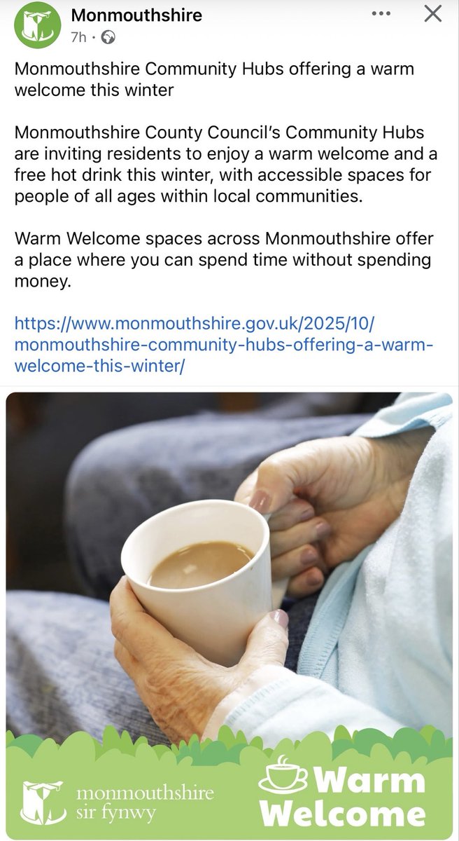 You don’t need to spend the day on your own as the weather takes a turn. That’s not fun. Pop in, have a hot drink, read the paper, have a chat, join a group, do whatever makes you smile. Share with your family and friends.