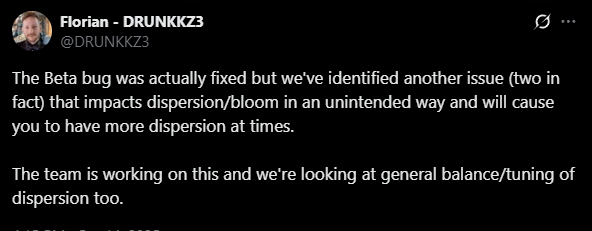 DICE in on the gunplay issues in Battlefield 6.

Thankfully this didn't take 6 months to get addressed like previous titles.