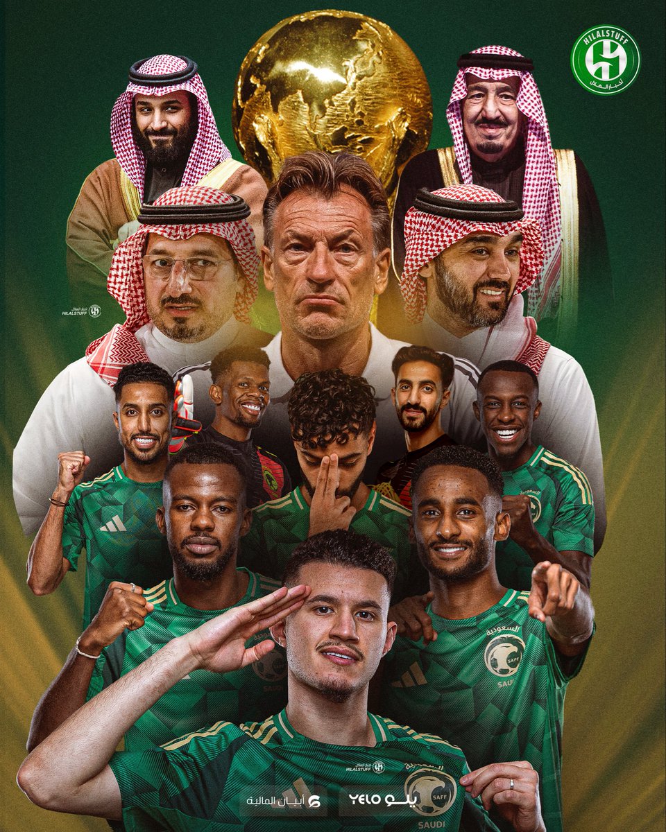 hilalstuff's tweet photo. السابعــة خضــراء 🇸🇦 | تأهل المنتخب السعودي إلى كأس العالم 2026 للمرة السابعة في تاريخه https://t.co/7XmnZkjKhU