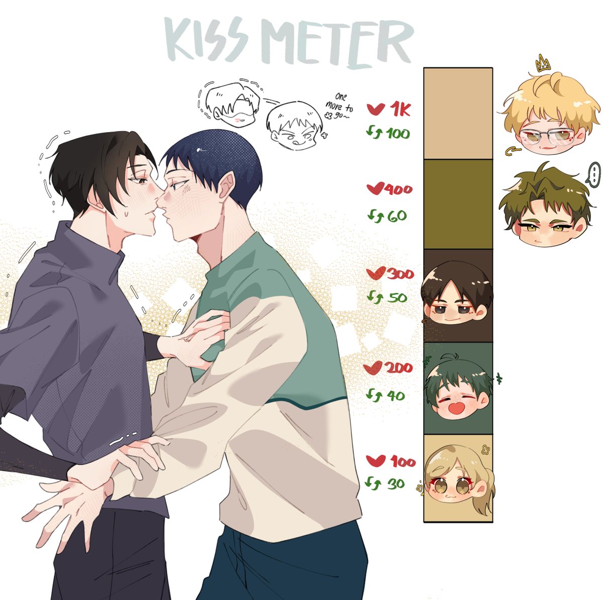 #kunikage chuu but it's just kunimi deciding whether he liked the kiss or not (spoiler: he loved it) (*swoons* look at tobio's pouty lips 😩) #kunimiakira #kageyamatobio