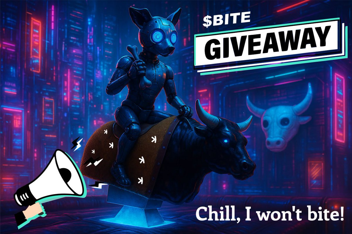 BiteOnKas's tweet photo. 🎉 $BITE Giveaway! 

We’re giving away 5,000 $BITE to one lucky winner!  How to Enter:
1⃣Follow our account @BiteOnKas 
2⃣Like this post 
3⃣Tag 3 friends in the comments
4⃣Repost this giveaway 

Details:
Starts: October 14, 2025
Ends: October 19, 2025 (11:59 PM UTC)
Winner announced: October 20, 2025
Prize: 5,000 $BITE sent to your Kaspa wallet

One winner will be randomly selected by @grok  from valid entries. Must complete all steps to qualify. Good luck!🍀

$BITE $KAS #kaspa @KaspaCom