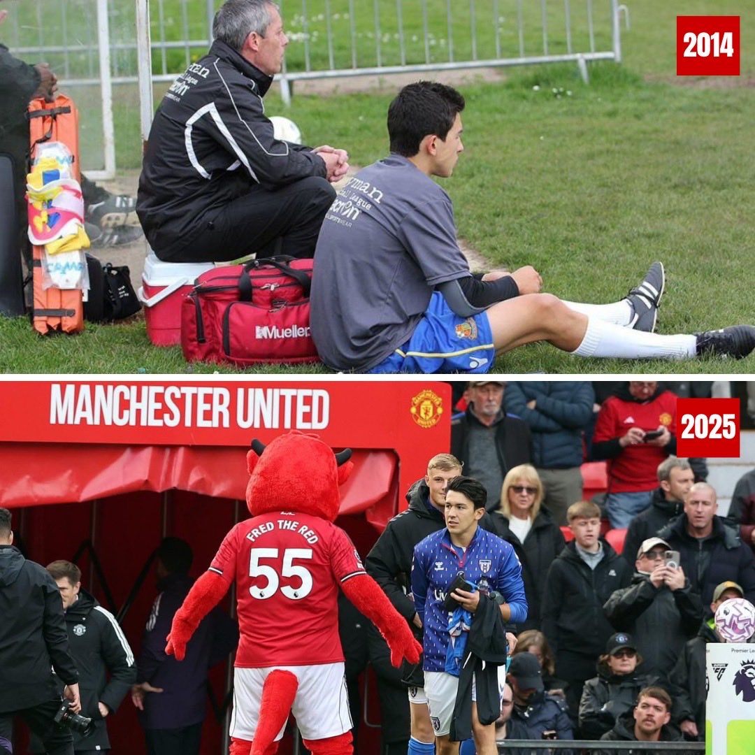 From sitting on the floor in non-league to walking out at the Theatre of Dreams, all in just over a decade.

I remember sitting on the grass at Wealdstone because the bench was full, waiting for my chance and hoping for a moment to prove myself.

Last weekend, after a long