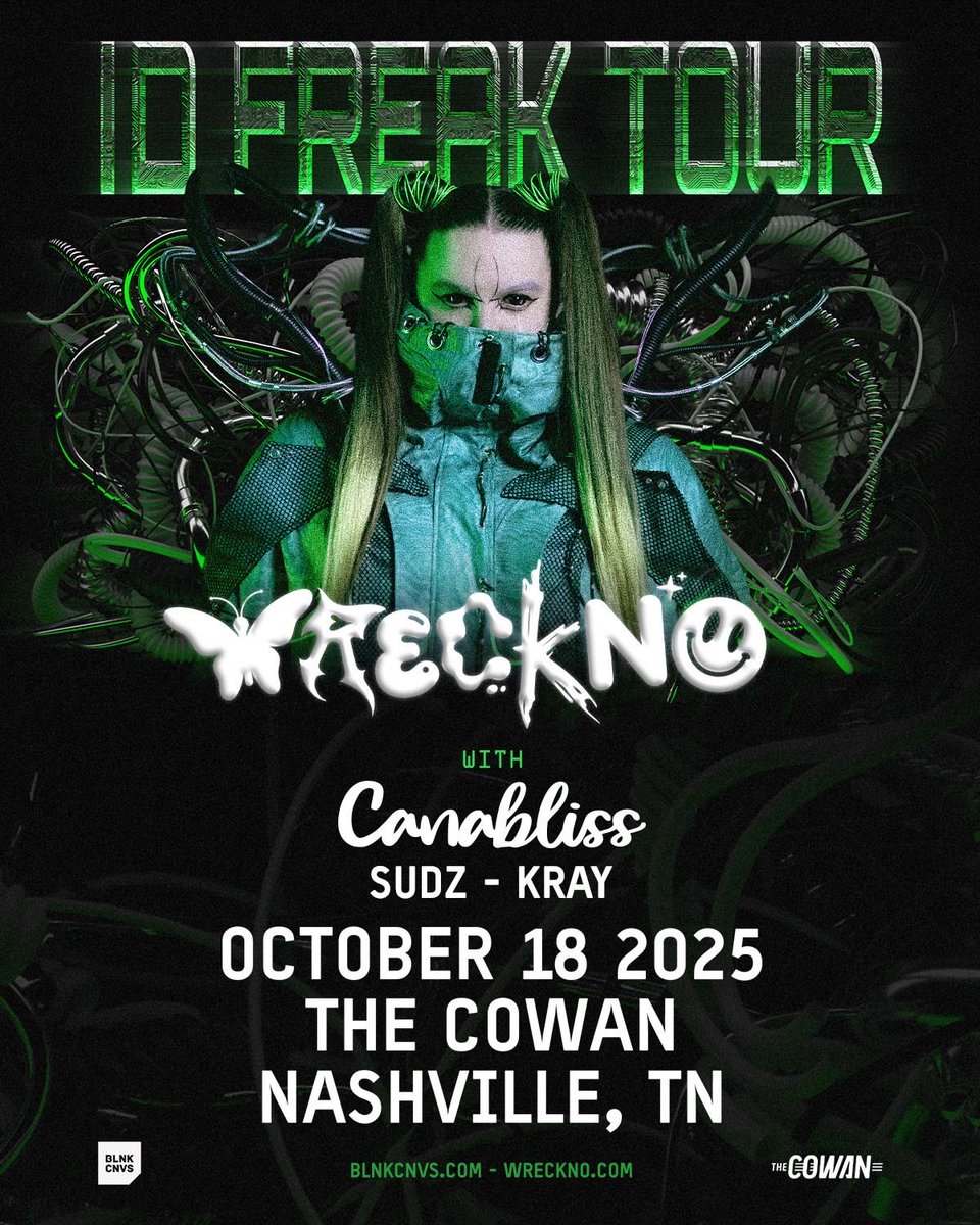 We got another one! Nashville I’m back at @thecowannashville for support for <a href="/wreckno/">Wreckno 🦋</a> &amp; <a href="/canablissss/">𝔸ℂ𝔼✨🏳️‍🌈💎</a> 
Shoutout to the fam at @blnkcnvspresents for having me back! 
📸: <a href="/hcbwyd/">Hunter Bogdanovic</a>