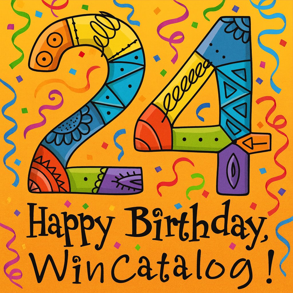 WinCatalog's tweet image. 🎂 Celebrating 24 years of WinCatalog today!

Thank you for making WinCatalog&apos;s journey incredible. 

Here&apos;s to organizing digital collections together for many more years!  #WinCatalog #Birthday #FileOrganizer

wincatalog.com