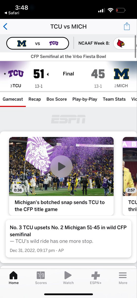 Big10 champion vs Big12 runner-up