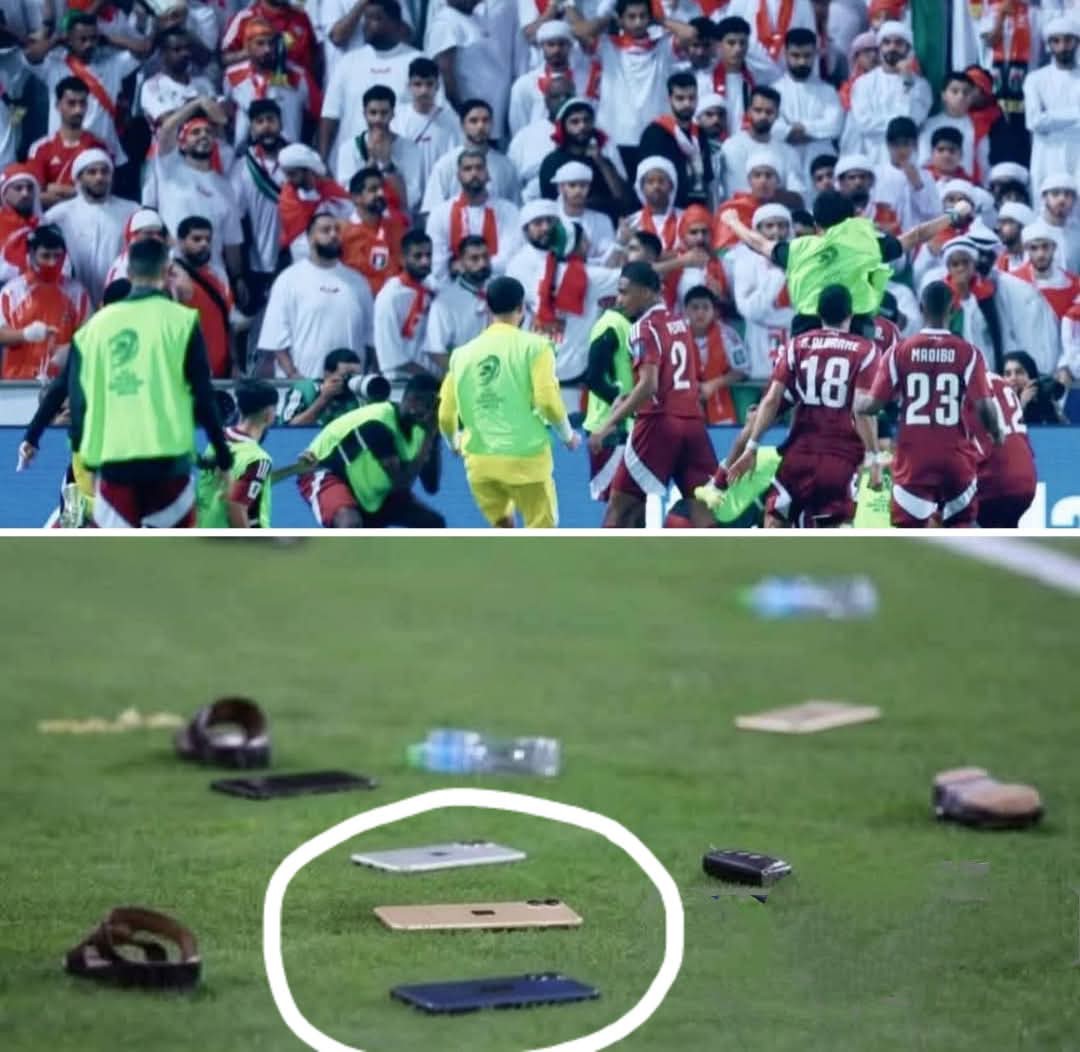 ME24 - Middle East 24 on X: "Qatar-UAE Fan Clashes Spark Outrage Across the  Arab World The incident, in which fans of Qatar and the UAE hurled iPhone  17 Pro Max devices