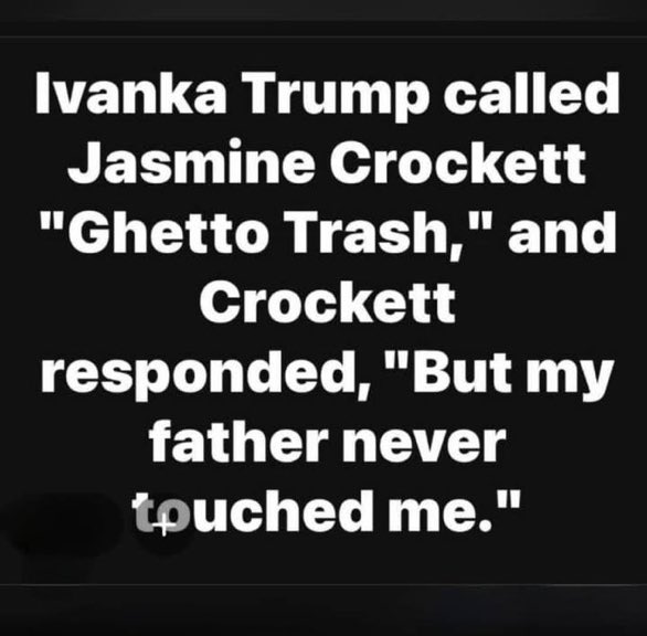 In a world full of Ivanka Trump be like Jasmine Crockett 💯