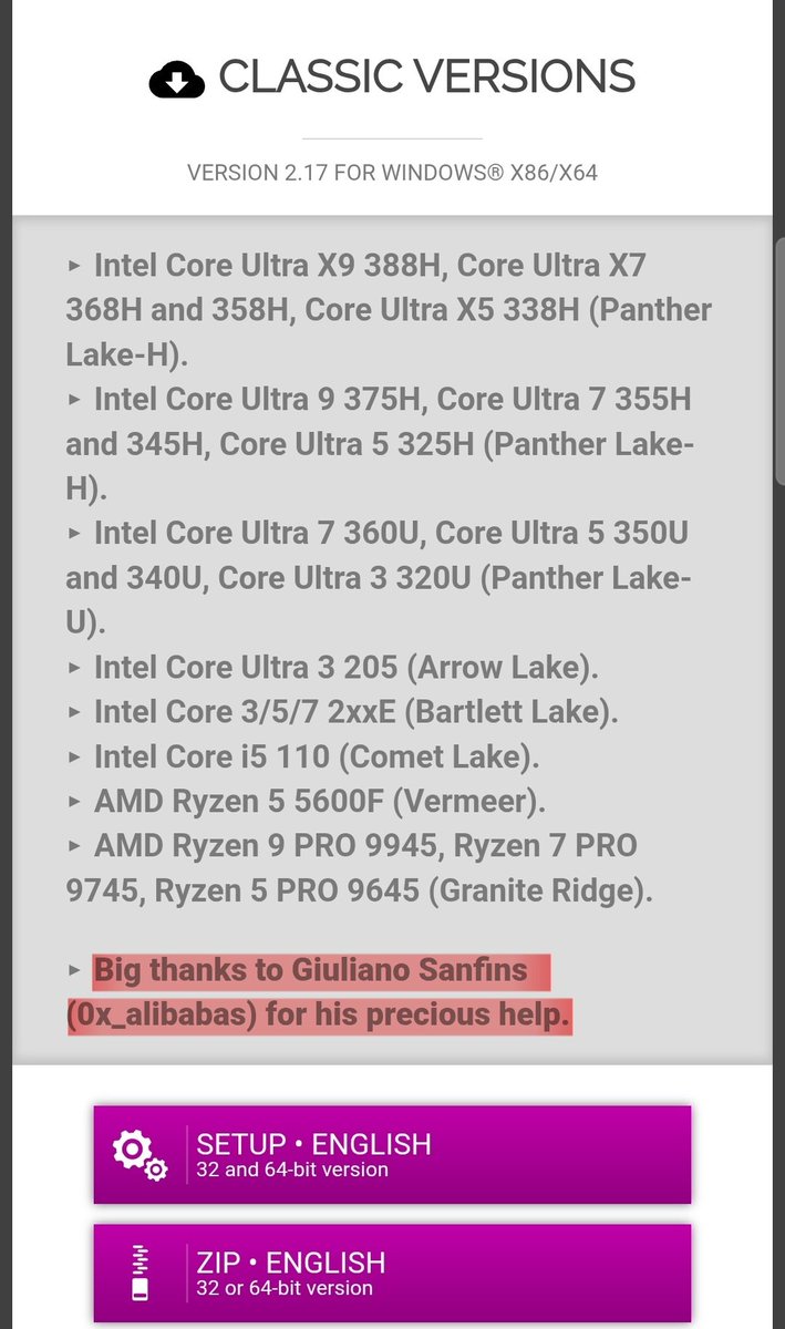 0x_alibabas's tweet image. Reported a Local Privilege Escalation (LPE) vuln that was fixed by the CPU-Z developers.
My name was mentioned in the official CPU-Z release notes:
cpuid.com/softwares/cpu-…
