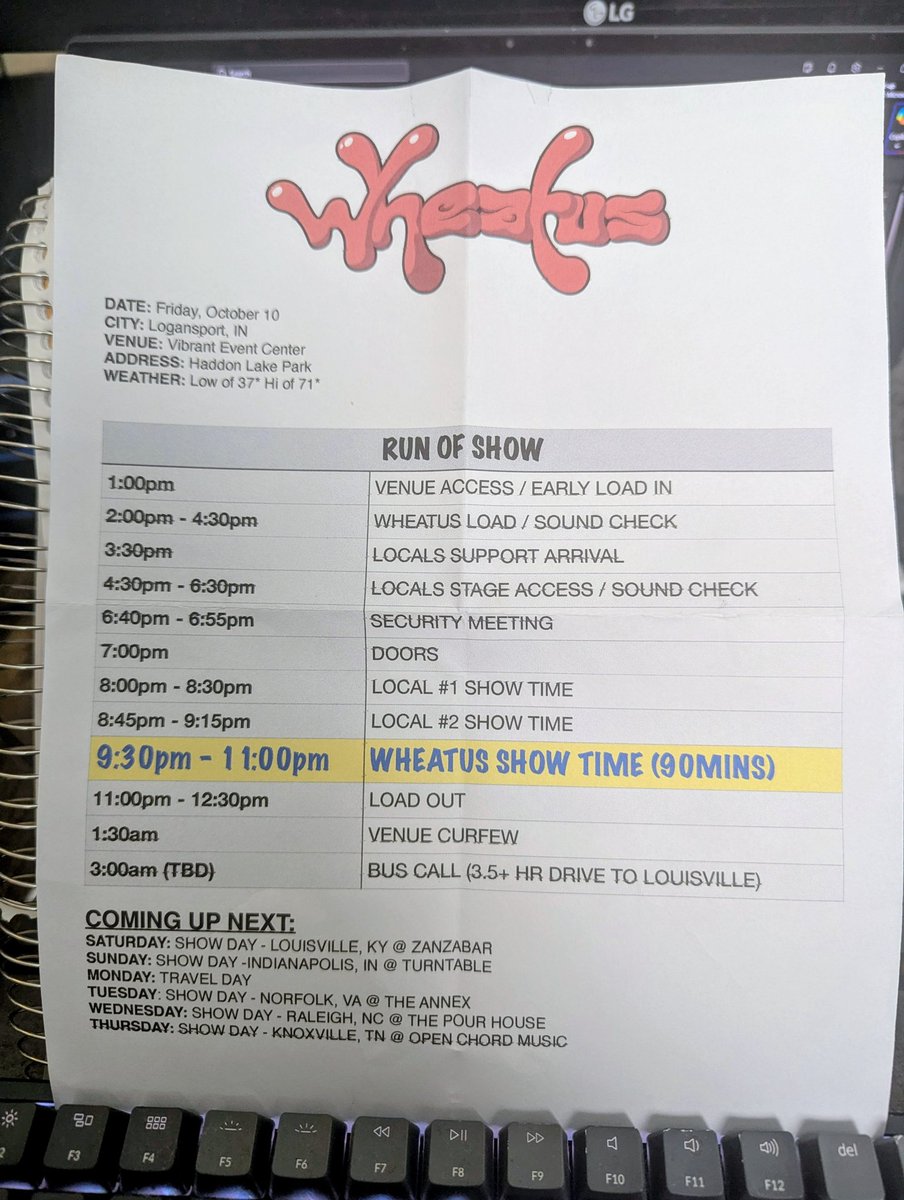 Another amazing show from <a href="/wheatus/">wheatus</a>...Didn’t get a tour poster but something even better 😂