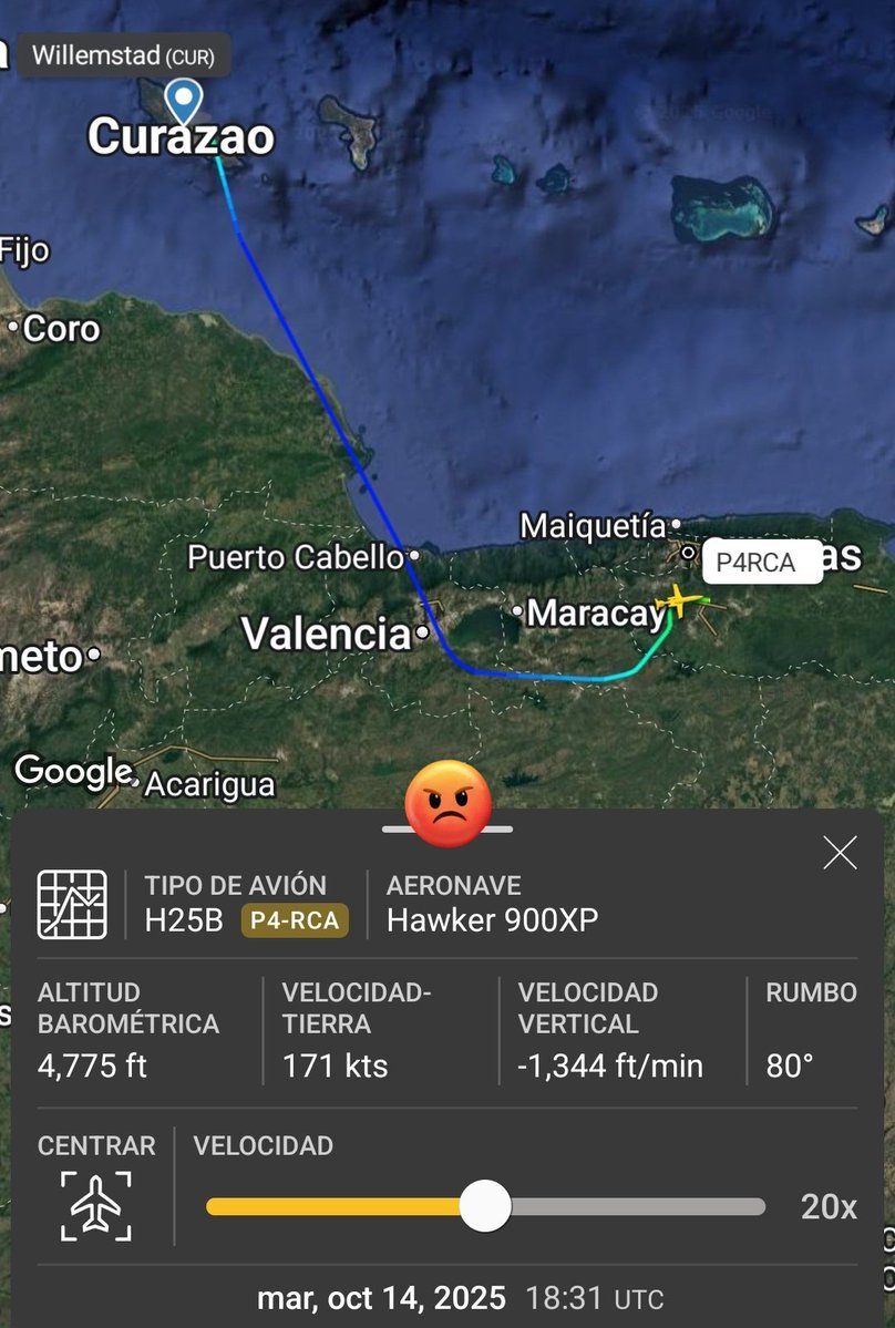 Hoy llegaron a Valencia 2 aeronaves procedentes de Estados Unidos. YV637T llegó de  Fort Lauderdale via Providenciales. P4-RCA también llegó de Fort Lauderdale luego de una breve visita a Curaçao y Aruba, tenía casi un año sin tocar Venezuela después de ser una visitante