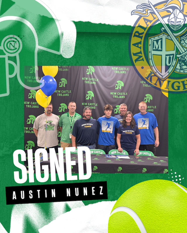 Senior Austin Nunez signs for Marian College