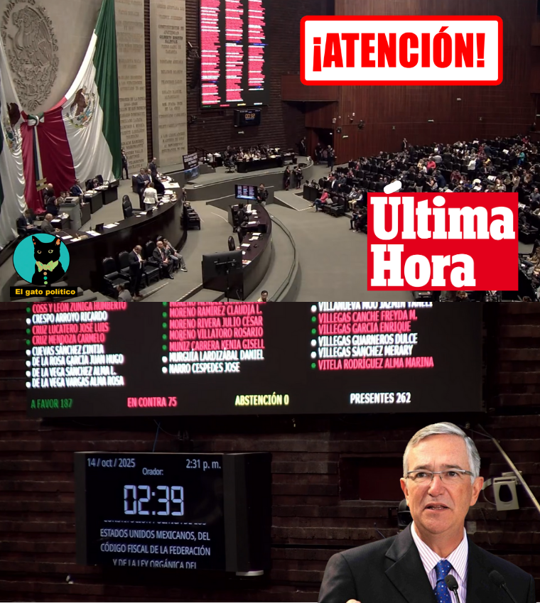 elgatopolitico_'s tweet photo. 🔴🔴¡Última hora! 🇲🇽🥁🥁
Morena y aliados escuchan el llamado de la presidenta y con 345 votos a favor, 131 en contra y 3 abstenciones aprueban en lo general la reforma a la ley del amparo.

Se le acabó la fiesta a Salinas Pliego y a todos los poderosos con sus eternos amparos. https://t.co/FCftsdisPM