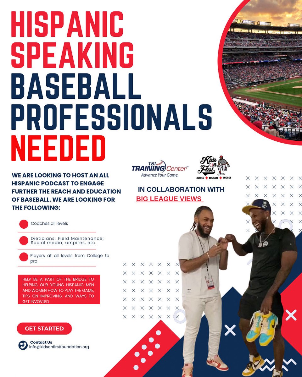 kidsonfirst's tweet photo. Latin players, coaches and professionals:

¡¡Nosotros te necesitamos!! We have started an all Latin podcast with 
Big League Views!!

TODOS EN ESPAÑOL!!!! We’re looking to impact our youth whose primary language is Spanish so we can bring the game TO THEM!!!! https://t.co/eejnsTxdCP