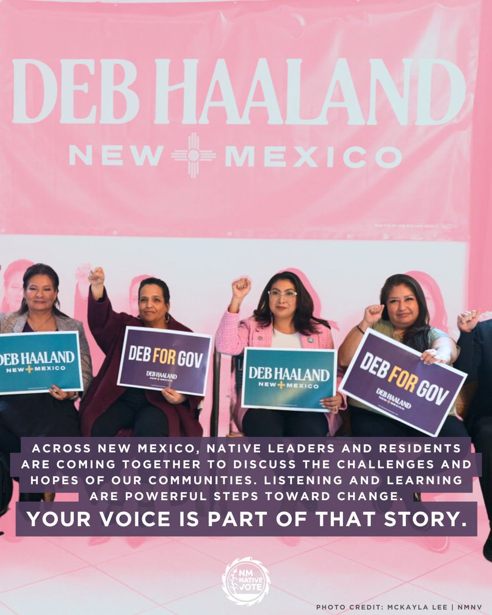 NativeVoters's tweet image. NATIVE NEWS ALERT 🪶🚨📰🚨
During the 112th Annual Northern Navajo Fair Parade in Shiprock, gubernatorial candidate Deb Haaland reflected on returning to the place where her late mother once worked helping Native families. 

#NorthernNavajoFair #NativeLeadership #CivicEngagement